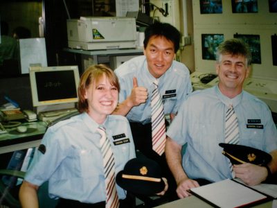 Cathy Olig during her Japan Central Railway internship