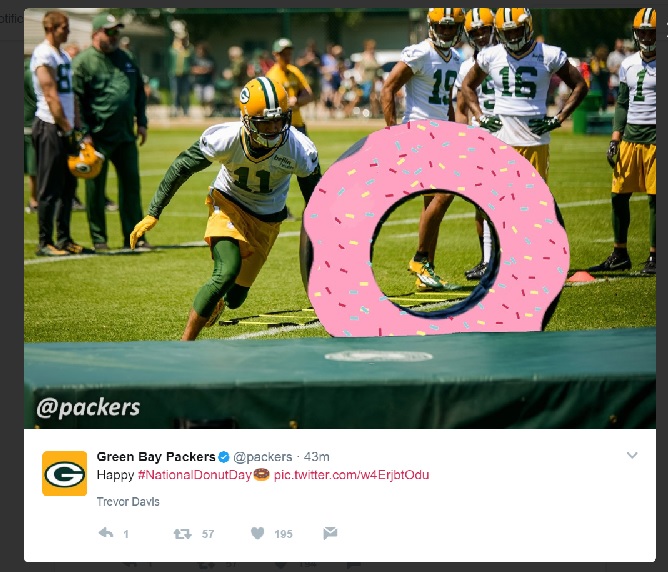 Green Bay Packers National Donut Day