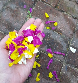 popped water balloons