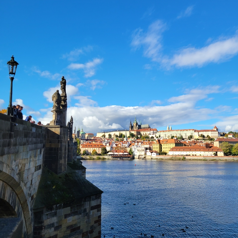 View of Charles Bridge and Prague Castle