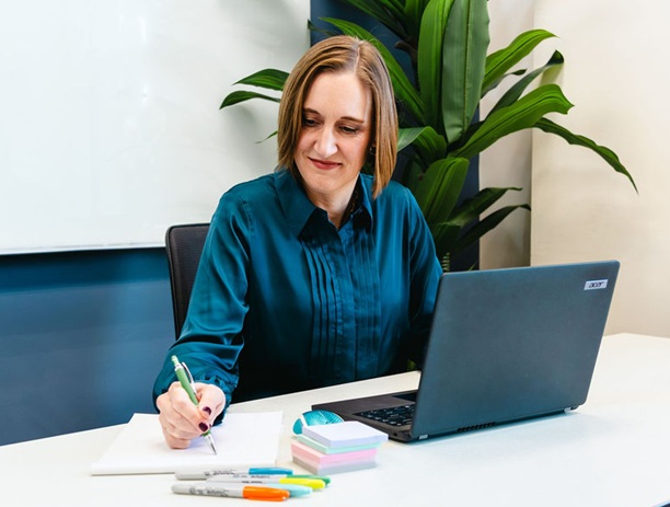 Cathy Olig at work